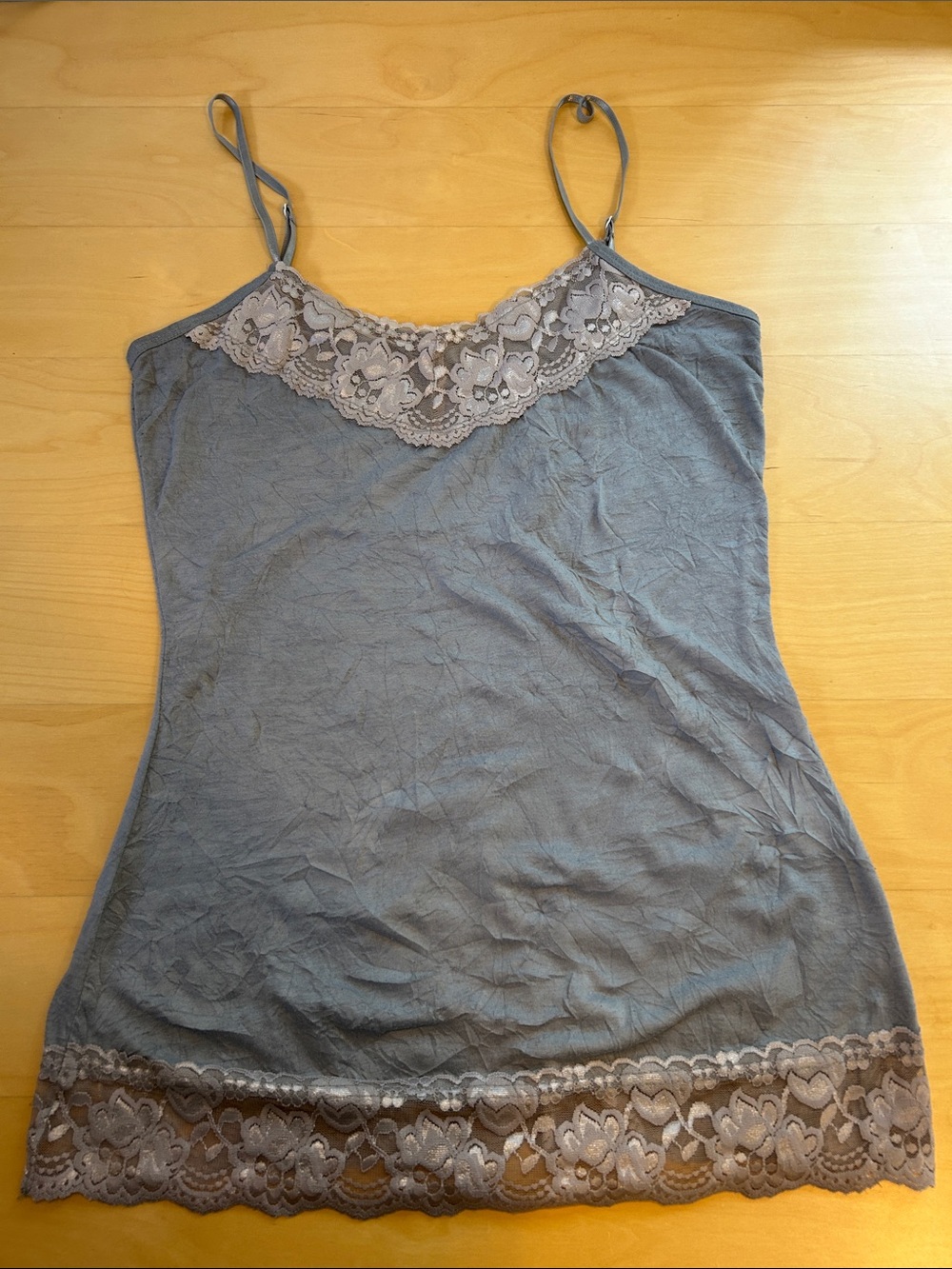 Studio Y Grey Crinkle Cami Y2K Medium